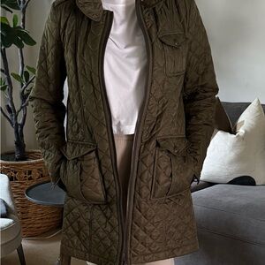 Burberry Quilted Khaki Utility Jacket